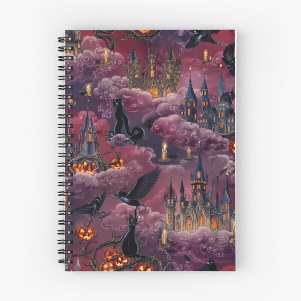 Item preview, Gothic Raven Castle: Enchanted Halloween Haunted Castle Seamless Pattern designed and sold by Dream Bloom Gallery.