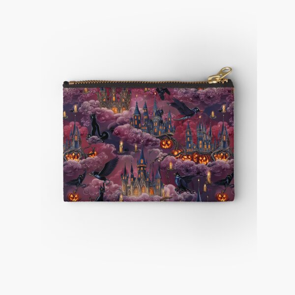 Item preview, Gothic Raven Castle: Enchanted Halloween Haunted Castle Seamless Pattern designed and sold by Dream Bloom Gallery.
