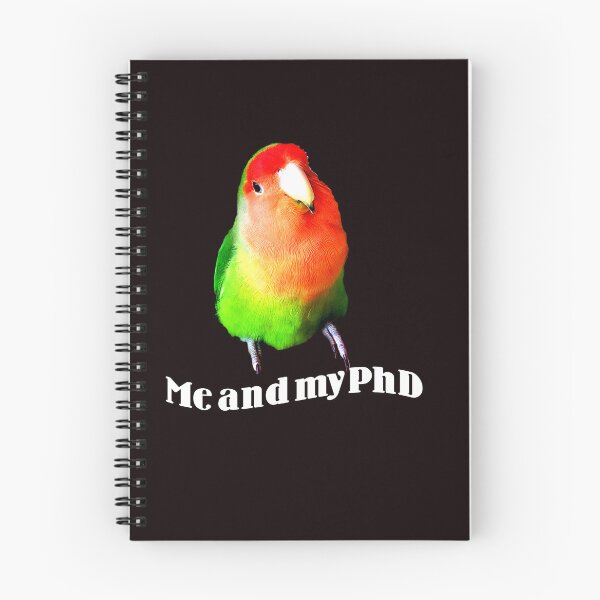 Item preview, Dutch Orange Lovebird, Agapornis, Me and my PhD, Bird Lover designed and sold by DiensDesign.