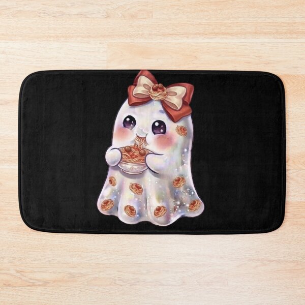 Item preview, Cute Kawaii Ghost Eating a Spaghetti Design /  Noodles Bowl / Halloween / Foodie / T-shirts mugs stickers phone case hardcover journal poster designed and sold by TeenLake.