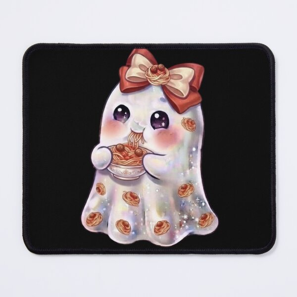 Item preview, Cute Kawaii Ghost Eating a Spaghetti Design / Noodles Bowl / Halloween / Foodie / T-shirts mugs stickers phone case hardcover journal poster designed and sold by TeenLake.
