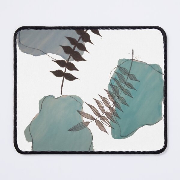 Item preview, Abstract leaf sketch with blue designed and sold by Oasis-studios.