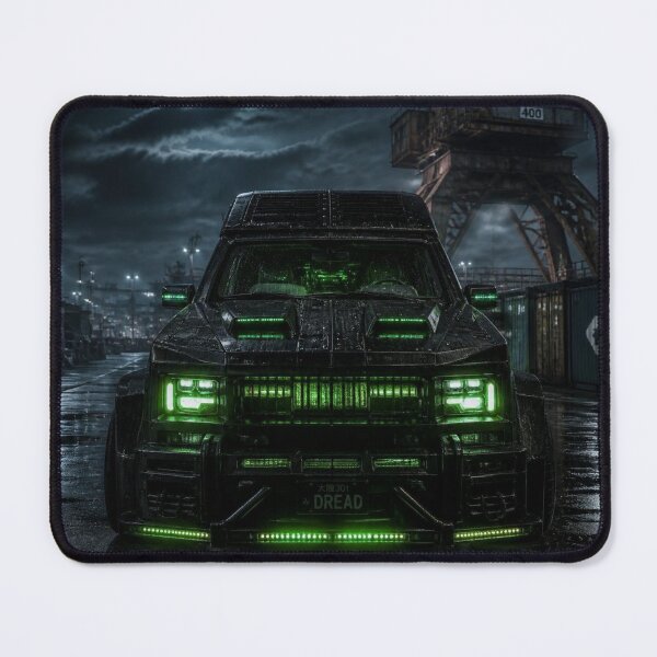 Item preview, Cyberpunk Toxic Green Cargo Dock Van designed and sold by LazyDayzCo.