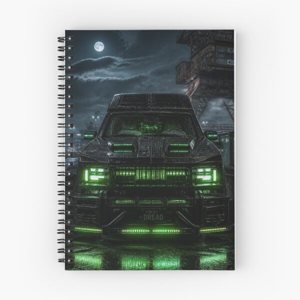 Item preview, Cyberpunk Toxic Green Cargo Dock Van designed and sold by LazyDayzCo.