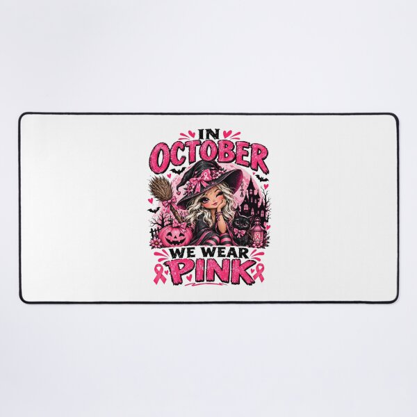 Item preview, In October We Wear Pink Witch Halloween Essential T-Shirt designed and sold by podlook.