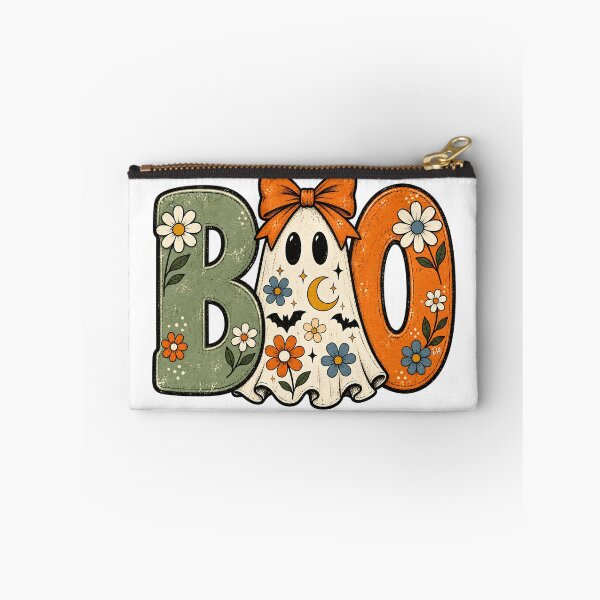 Item preview, BOO Floral Ghost Retro Coquette Halloween Typography Art designed and sold by DesignArtist.ia.