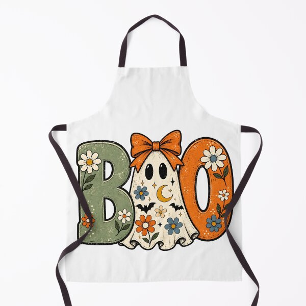 Item preview, BOO Floral Ghost Retro Coquette Halloween Typography Art designed and sold by DesignArtist.ia.
