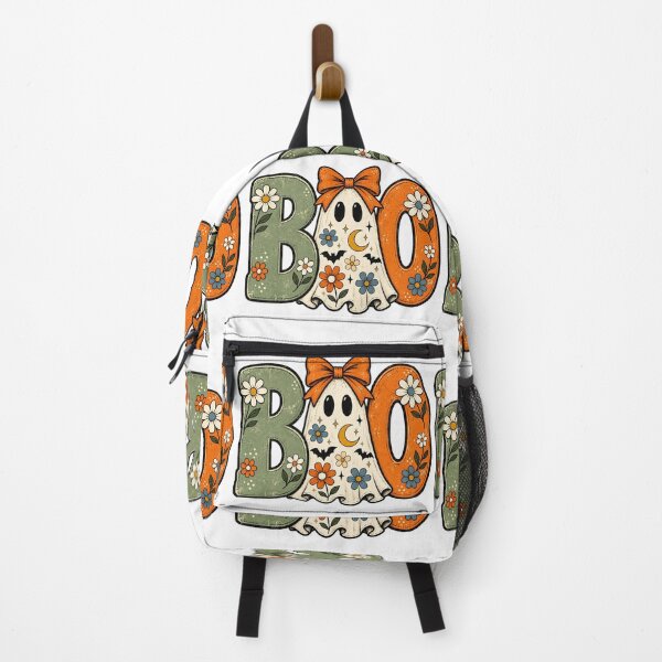 Item preview, BOO Floral Ghost Retro Coquette Halloween Typography Art designed and sold by DesignArtist.ia.