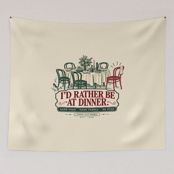 Item preview, I’d Rather Be at Dinner Vintage Supper Club designed and sold by goldzilla.studio.