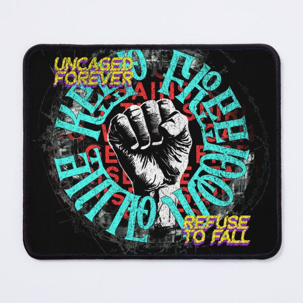 Item preview, Uncaged Forever Refuse To Fall T-Shirt | Fist Power Graphic Tee | Resistance Streetwear Shirt designed and sold by vec4u.