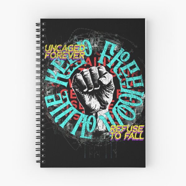 Item preview, Uncaged Forever Refuse To Fall T-Shirt | Fist Power Graphic Tee | Resistance Streetwear Shirt designed and sold by vec4u.