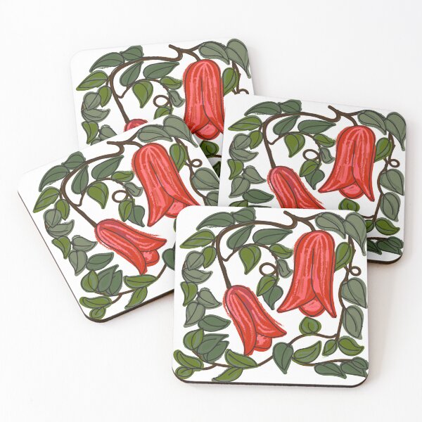 Item preview, Red Copihue floral vine - national flower of Chile - lapageria Rosea  designed and sold by FrancesPoff.