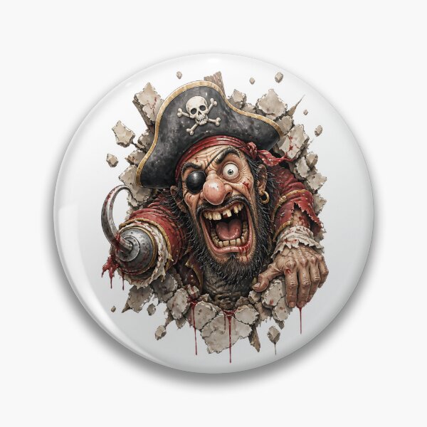 Item preview, Pirate Breaking Through Wall 3D Horror Adventure Artwork designed and sold by Wilcox PhotoArt.