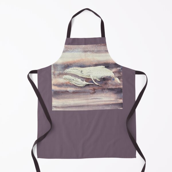 Item preview, Humpback Whale Mother and Calf — Megaptera novaeangliae | Watercolour & Ink designed and sold by SundayGirlTeam.