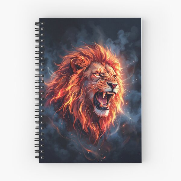 Item preview, Fiery Roaring Lion Fire Smoke Art designed and sold by Marcu Ioachim.