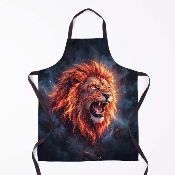 Item preview, Fiery Roaring Lion Fire Smoke Art designed and sold by Marcu Ioachim.