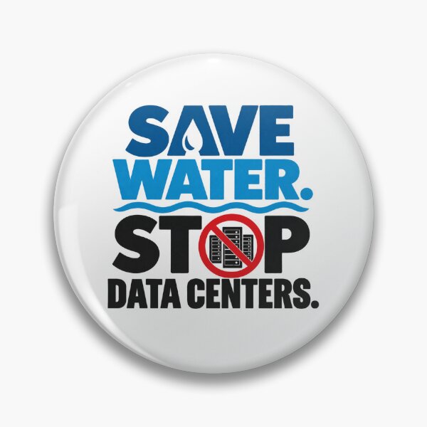 Item preview, Save Water Stop Data Centers designed and sold by Itai Doshin.