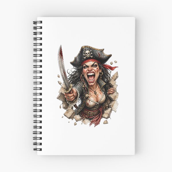 Item preview, Female Pirate Breaking Through Wall Horror Adventure Artwork designed and sold by Wilcox PhotoArt.