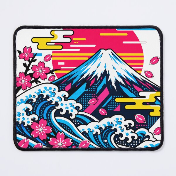 Item preview, Mount Fuji & Japanese Waves – Modern Japanese Pop Art designed and sold by KASUMINK.