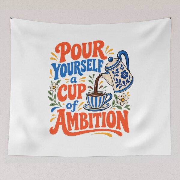 Item preview, Coffee Lover Moka Pot Pour Yourself A Cup of Ambition T-Shirt – Funny Coffee Gift, Moka Pot Graphic designed and sold by Trendably.