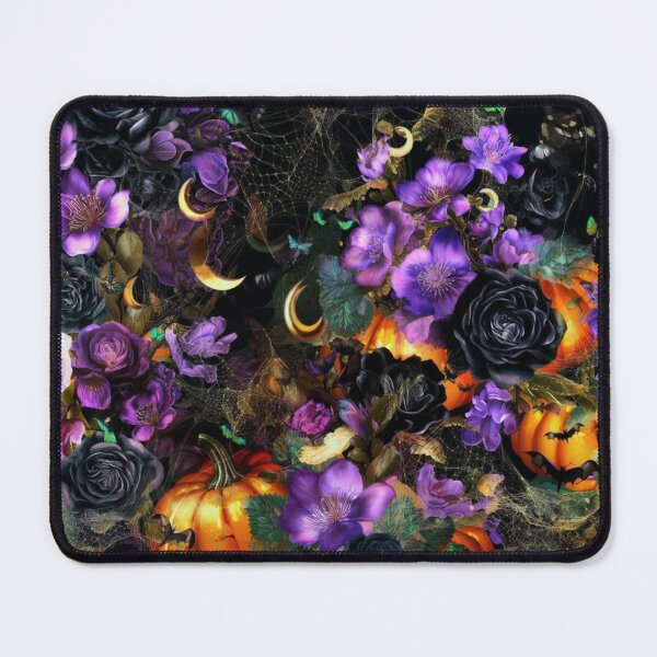 Item preview, Enchanted Midnight Garden: Gothic Halloween Floral Seamless Pattern designed and sold by Dream Bloom Gallery.