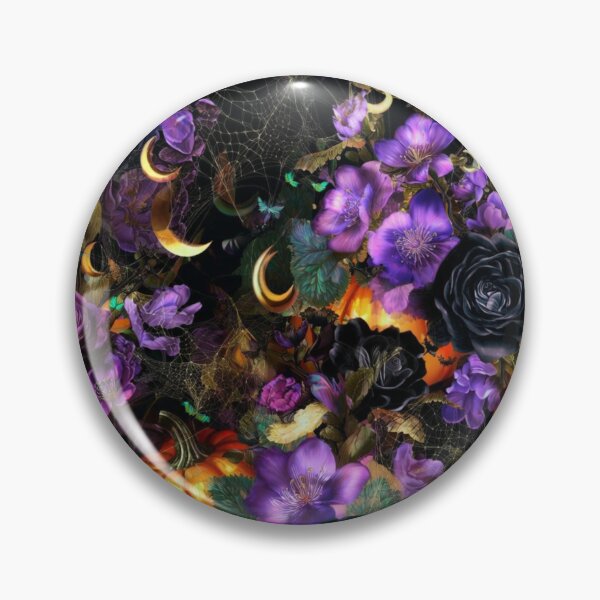 Item preview, Enchanted Midnight Garden: Gothic Halloween Floral Seamless Pattern designed and sold by Dream Bloom Gallery.