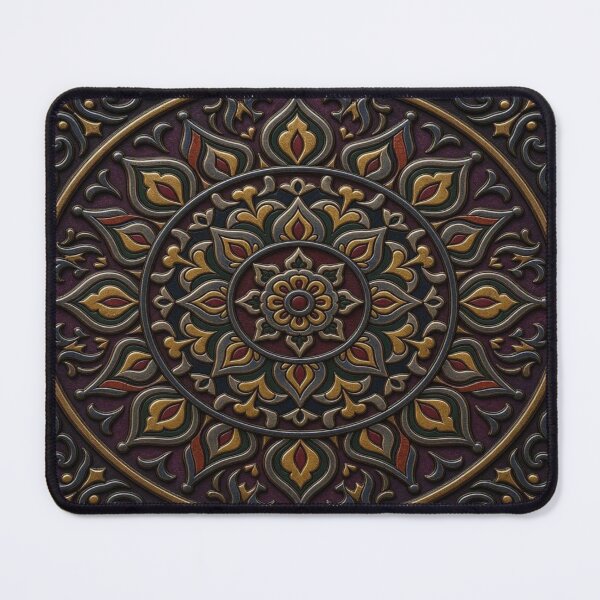 Item preview, Luxury 3D Mandala Embossed Ceramic Tile Art designed and sold by Breezes-of-Ida.