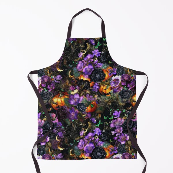 Item preview, Enchanted Midnight Garden: Gothic Halloween Floral Seamless Pattern designed and sold by Dream Bloom Gallery.