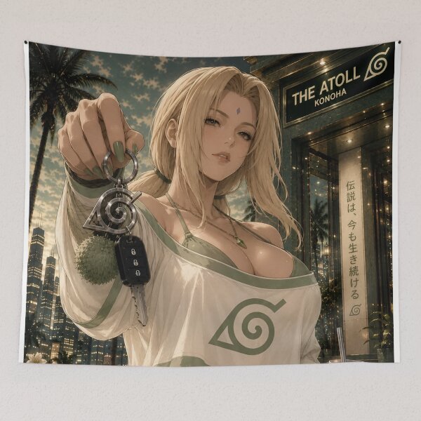 Item preview, Tropical Blonde Warrior Girl – Anime Summer Night Aesthetic designed and sold by Dyan4.