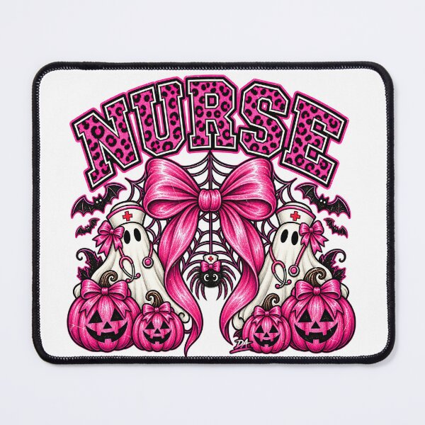 Item preview, Nurse Halloween Pink Coquette Bow Ghost Nurse Art designed and sold by DesignArtist.ia.