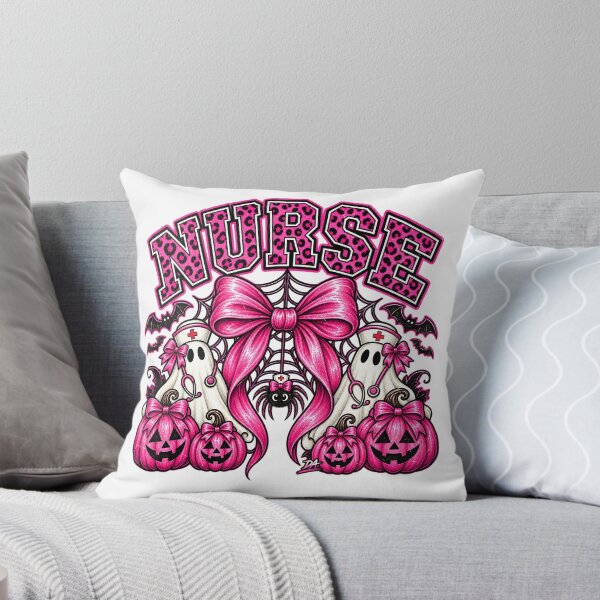 Item preview, Nurse Halloween Pink Coquette Bow Ghost Nurse Art designed and sold by DesignArtist.ia.
