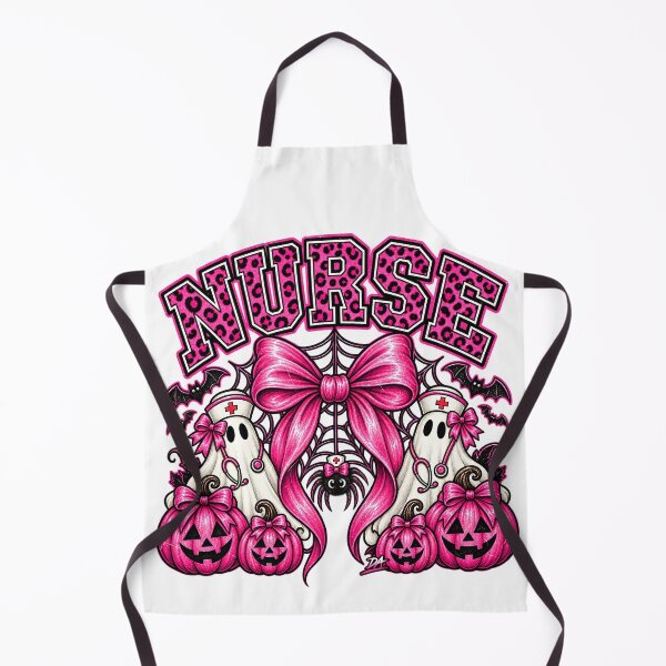 Item preview, Nurse Halloween Pink Coquette Bow Ghost Nurse Art designed and sold by DesignArtist.ia.