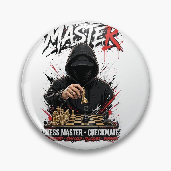 Item preview, MASTER Chess Master Hooded Checkmate Strategist Graffiti Chess designed and sold by VYBE DARK Studio.