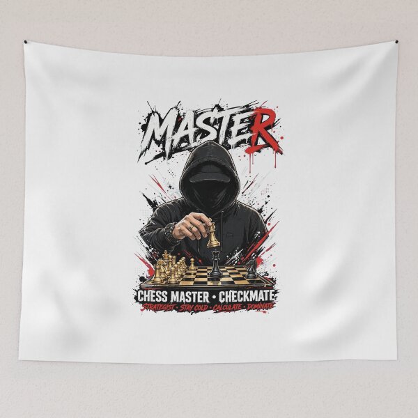 Item preview, MASTER Chess Master Hooded Checkmate Strategist Graffiti Chess designed and sold by VYBE DARK Studio.