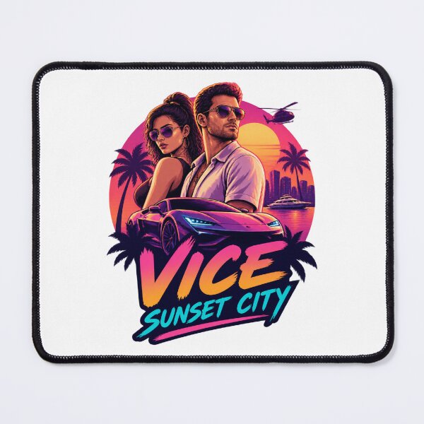 Item preview, Retro Sunset City Design Inspired by 80s Miami Vibes designed and sold by Dahlak-Clothing.
