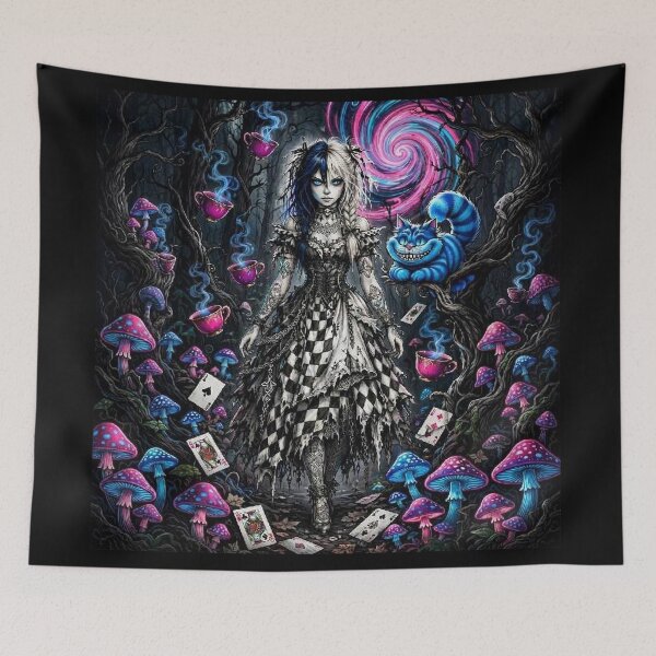 Item preview, Alchemical Wonderland Gothic Alice Neon Fantasy Art designed and sold by Designs by kp .