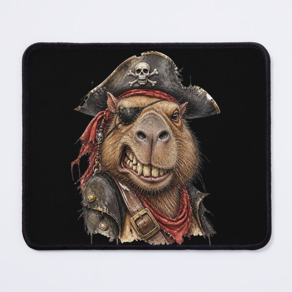 Item preview, Pirate Capybara Captain Funny Nautical Animal Adventure Artwork designed and sold by Wilcox PhotoArt.