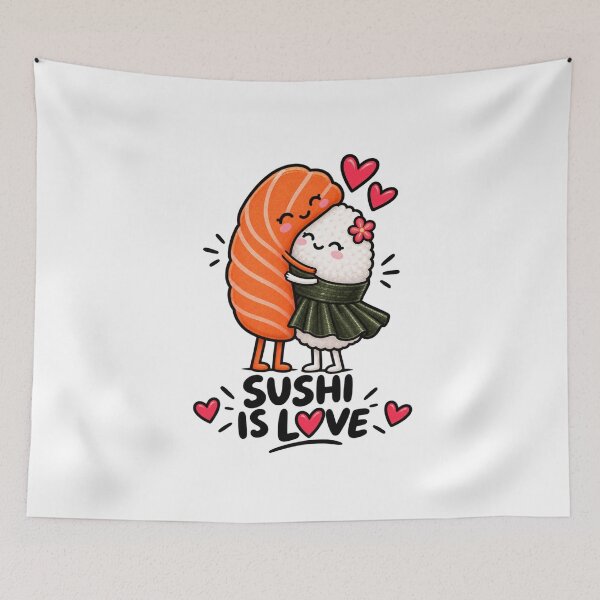 Item preview, Sushi is love – Cute sushi couple hugging | Funny sushi saying designed and sold by Legacy Apparel Co..