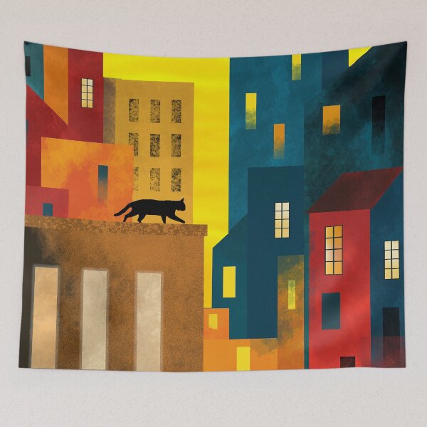 Item preview, Cat On Rooftop designed and sold by Andrew  Hitchen.