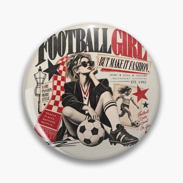 Item preview, Football Girl But Make It Fashion Vintage Soccer Fashion designed and sold by goldzilla.studio.