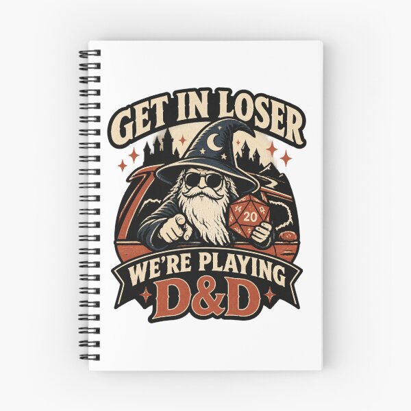 Item preview, Get In Loser We're Playing Dungeons and Dragons Funny Gaming Quote Design designed and sold by Dahlak-Clothing.