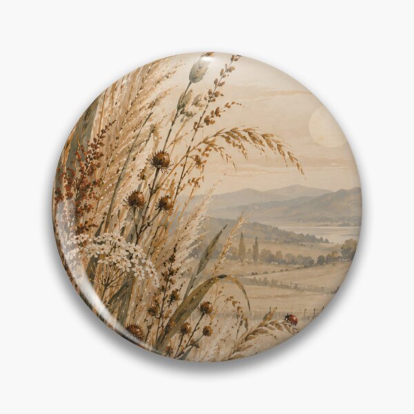 Item preview, Autumn Meadow Oil Painting Golden Wheat Field Bird designed and sold by Jozefin's Studio.
