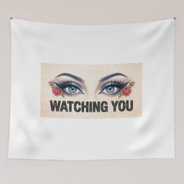 Item preview, Watching You Blue Eyes and Roses Vintage Tattoo Design designed and sold by MaRCAStro.