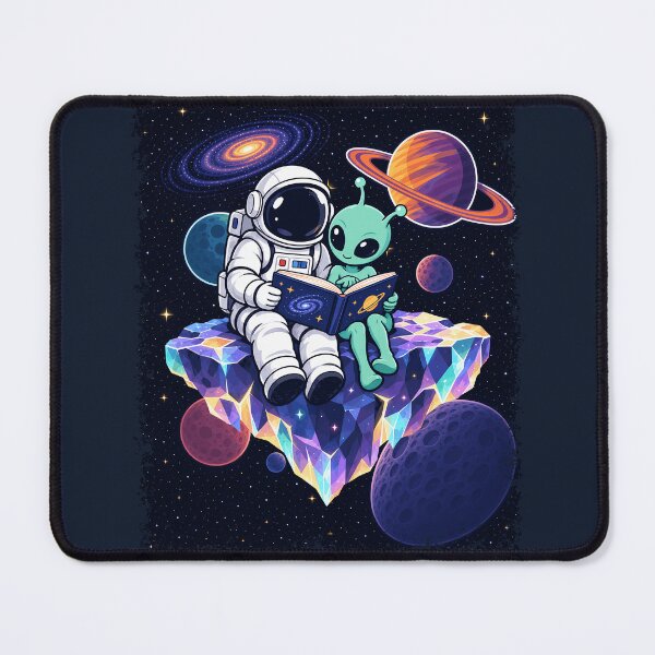 Item preview, Astronaut Reading Book to Alien Moon Space Astronomy Galaxy designed and sold by Colorfulman.