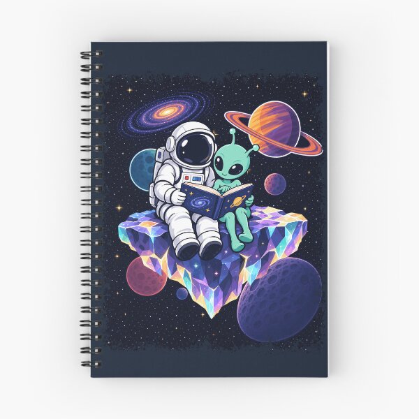Item preview, Astronaut Reading Book to Alien Moon Space Astronomy Galaxy designed and sold by Colorfulman.