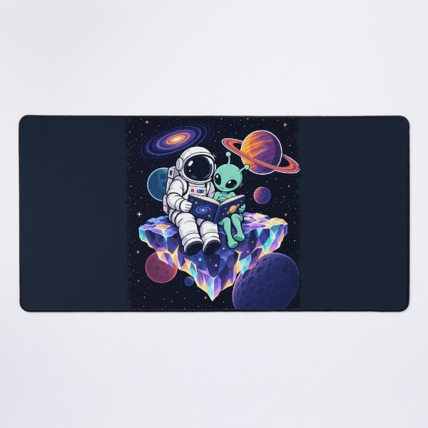 Item preview, Astronaut Reading Book to Alien Moon Space Astronomy Galaxy designed and sold by Colorfulman.
