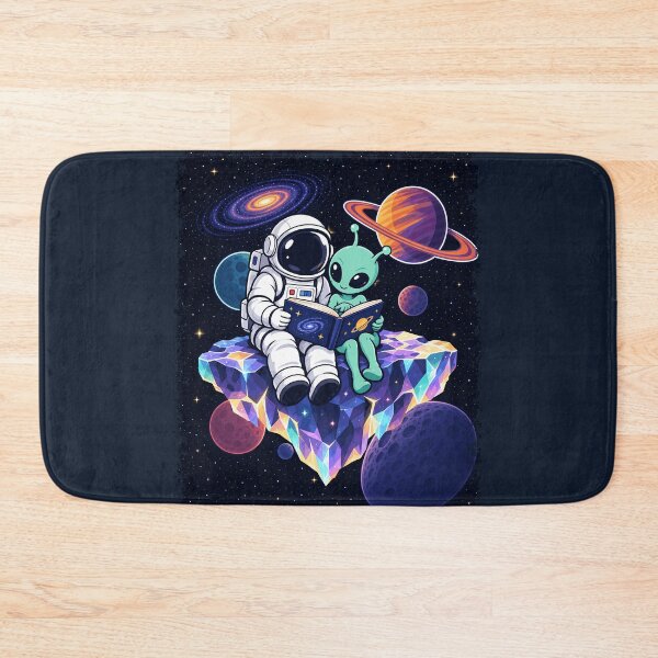 Item preview, Astronaut Reading Book to Alien Moon Space Astronomy Galaxy designed and sold by Colorfulman.