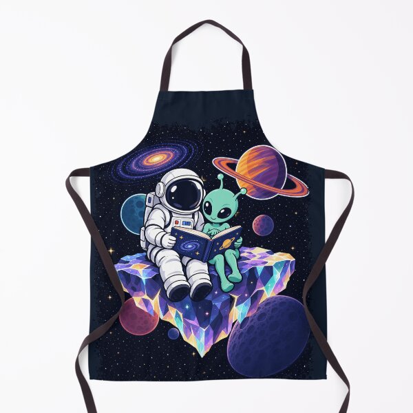 Item preview, Astronaut Reading Book to Alien Moon Space Astronomy Galaxy designed and sold by Colorfulman.