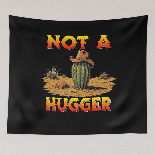 Item preview, Not A Hugger Sarcastic Cowboy Cactus designed and sold by TheEndDesign.