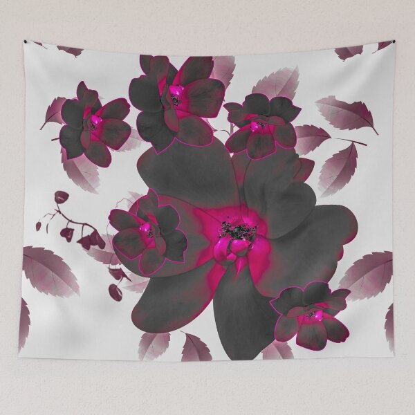Item preview, Dark Rugosa Rose Flowers on Leaves designed and sold by Dahneray1.